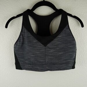 Patagonia Active Compression Racerback Sports Bra Gray Black‎ Size L